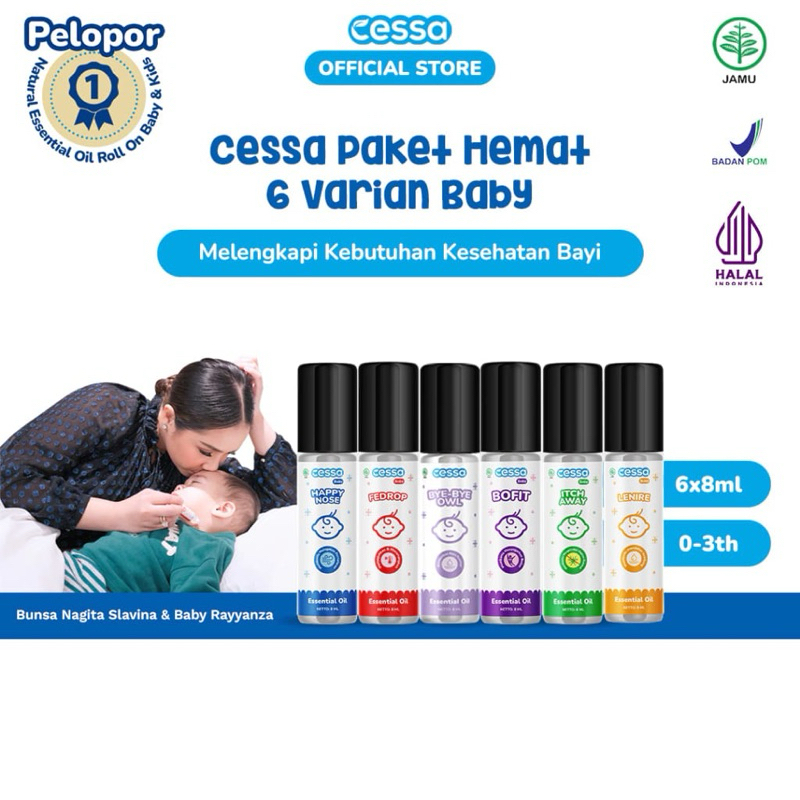 CESSA BABY LENIRE - NATURAL ESSENTIAL OIL MEREDAKAN PERUT KEMBUNG/MUAL
