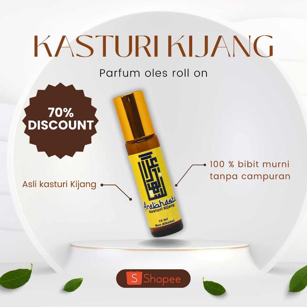 KASTURI KIJANG PREMIUM Parfum Sholat NON ALKOHOL Roll On Arabhasta