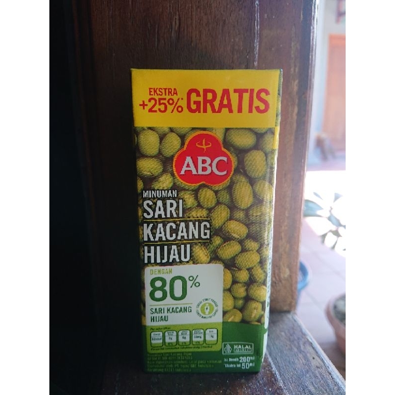 

MINUMAN ABC SARI KACANG HIJAU 200ml / MUNG BEAN