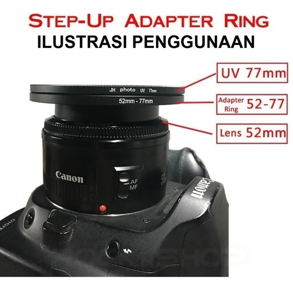 Step Up ring 40.5mm - 49mm - Ring Filter Lensa UP Ring