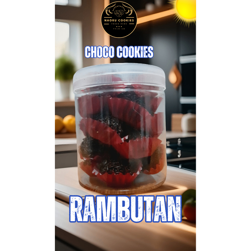 

Kue Kering Coklat rambutan - Choco Cookies Rambutan ( 350g )