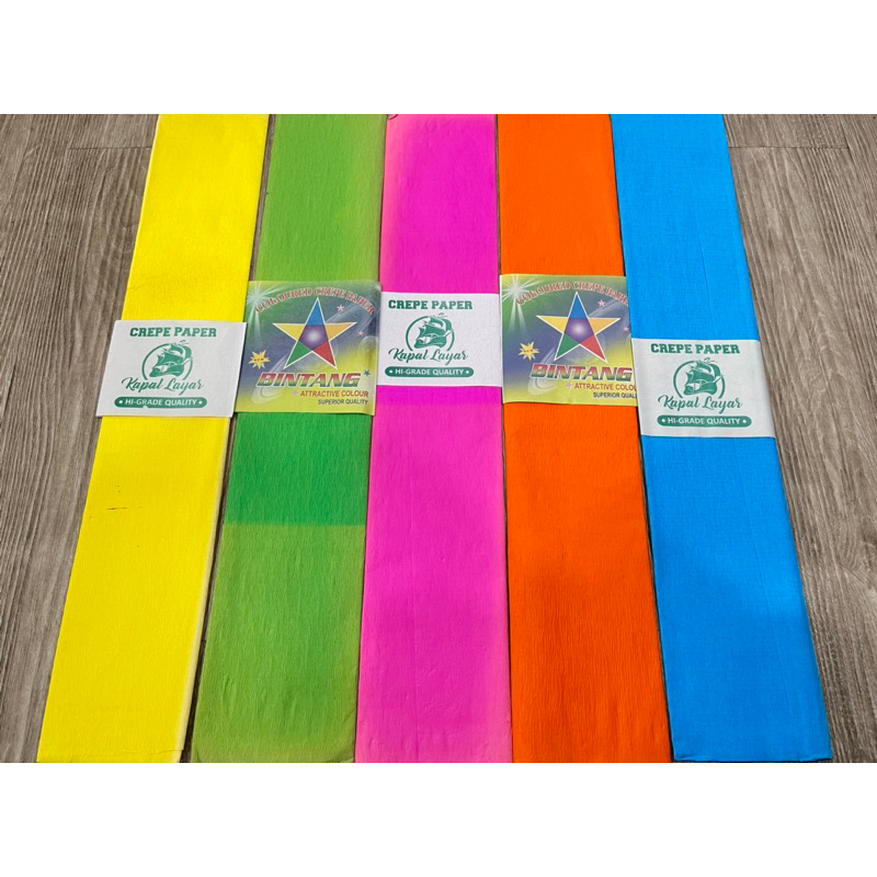 

Kertas Krep Lembaran / Kertas Klobot Warna Warni / Kertas Kerajinan Tangan / Craft Paper
