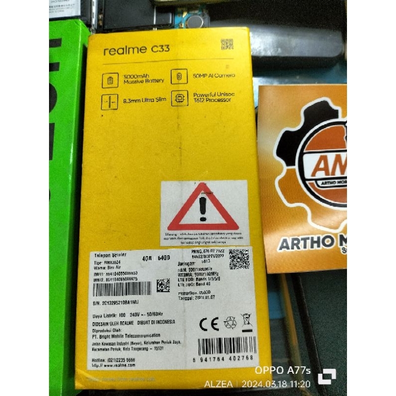 Dus Book kardus Realme C33