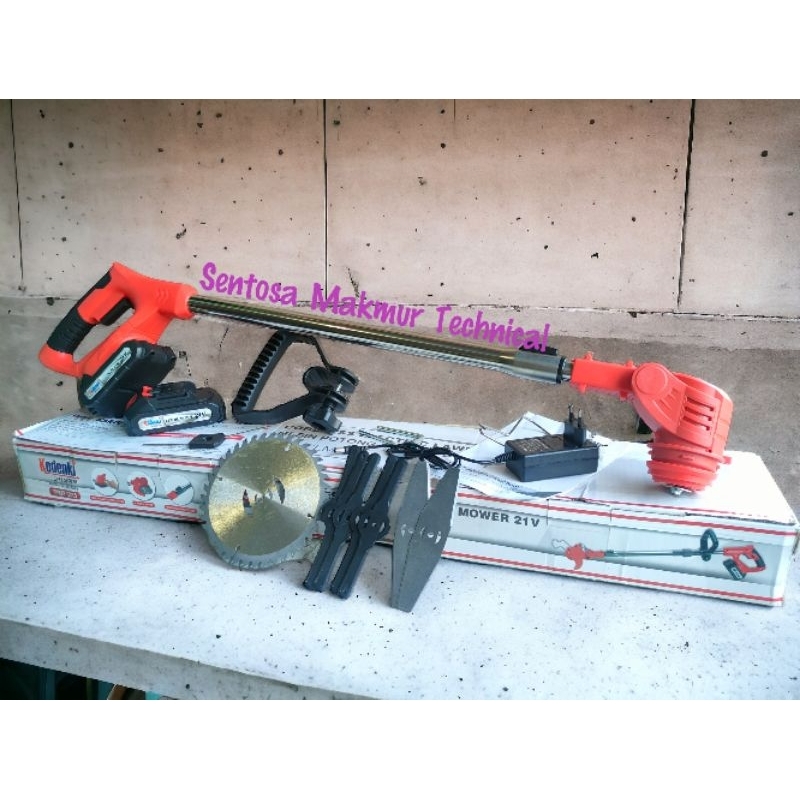 KODENKI 21V Brush Cutter Cordless Potong Rumput Baterai 21 Volt