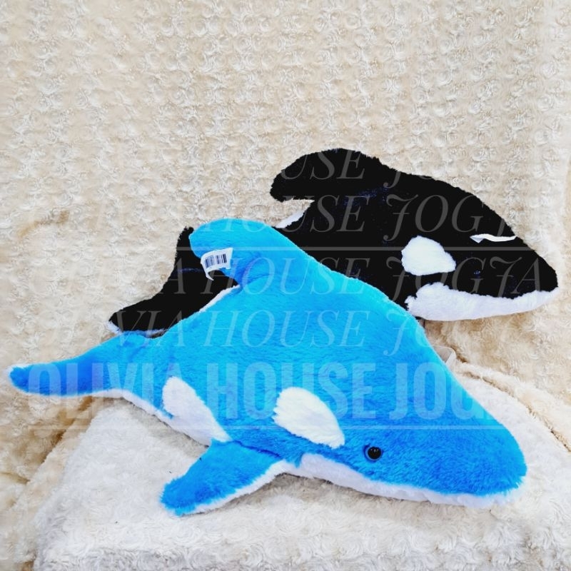 Boneka Ikan Paus Bulu Rasfur Boneka Paus Orca Boneka Orca Whale Boneka Ikan Paus Orca