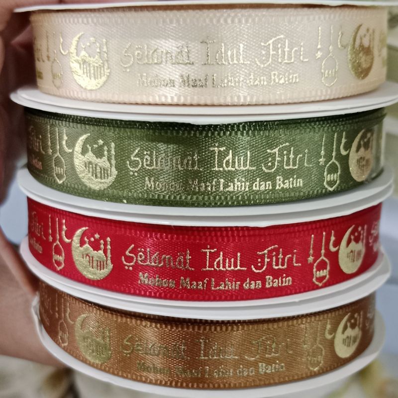 

Pita Idul Fitri / Pita Lebaran / Pita Hampers 1,2cm panjang +-15m