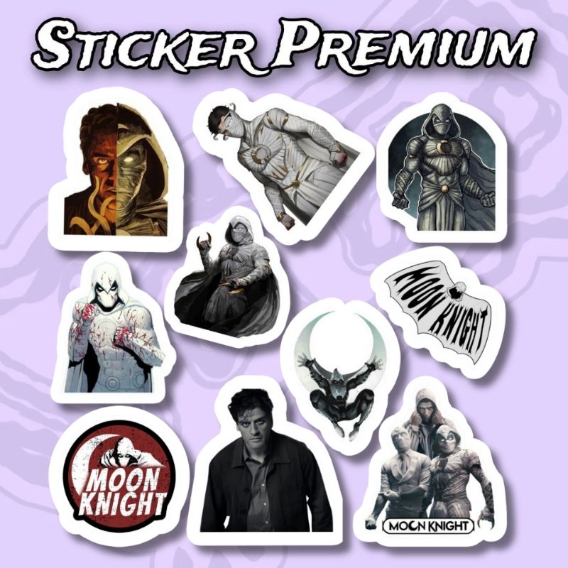 

Sticker Moon Knight Pack 10pcs Premium Waterproof