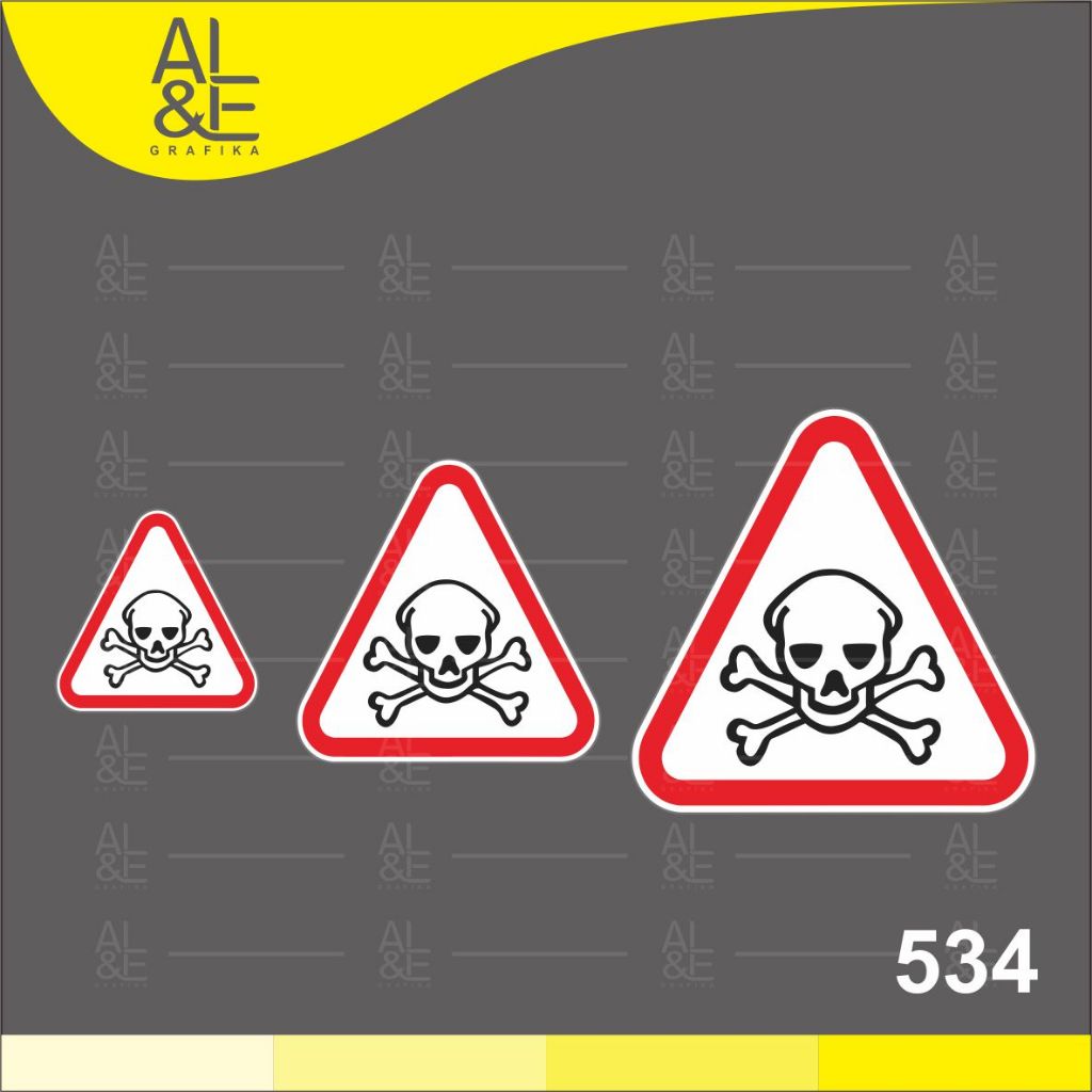 

534 - Stiker Danger, Sticker Vinyl, Cutting, Cetak Premium Indoor, Tahan Air