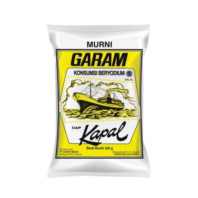 

Garam Dapur Beryodium Cap Kapal 250gr dan 500gr