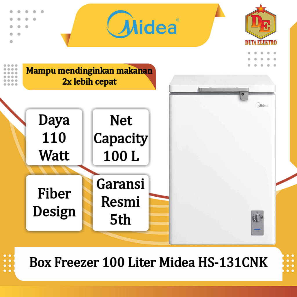 Box Freezer Midea HS 131 CNK Chest Freezer 100 Liter