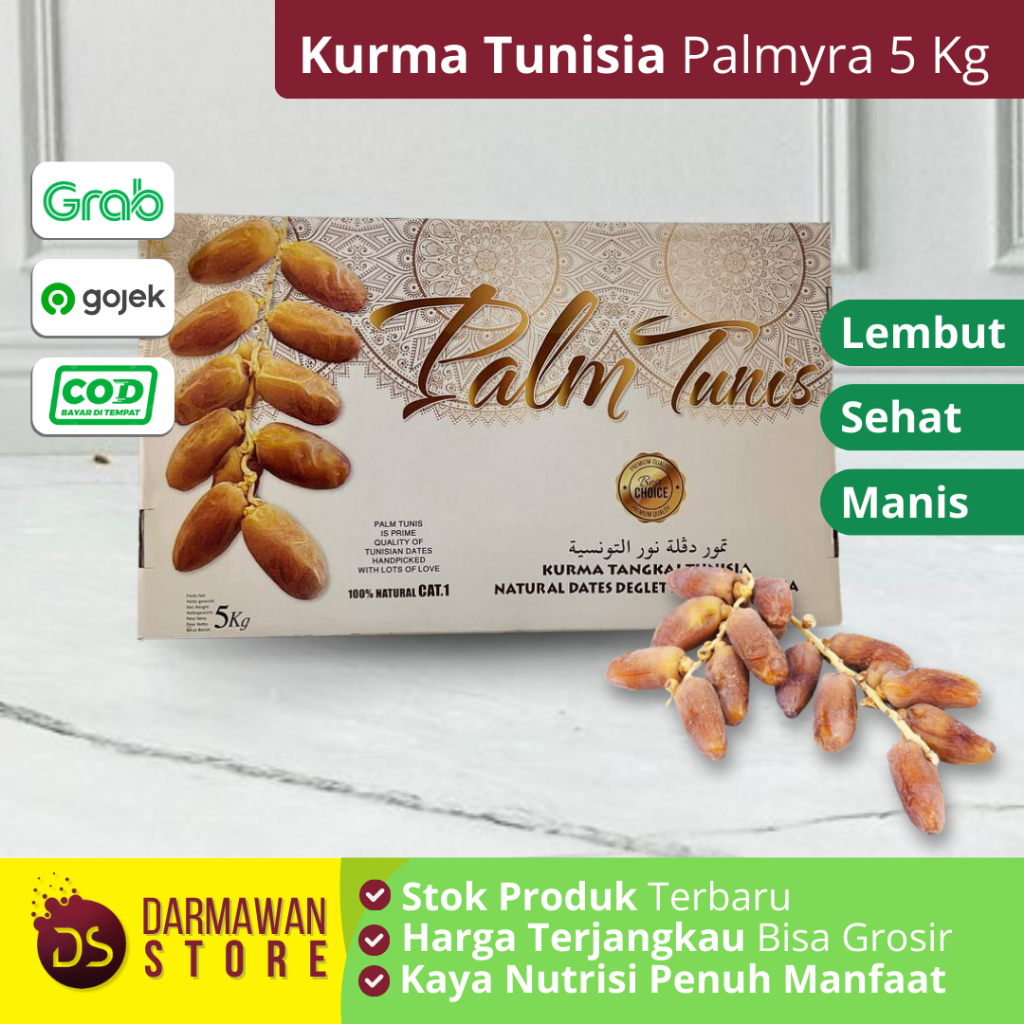 

Kurma Tunisia Tangkai Palm Tunis 5 kg / Kurma Tunisia Asli / Kurma Tunisia Basah / Kurma Tunisia Premium / Kurma Tunisia Tangkai