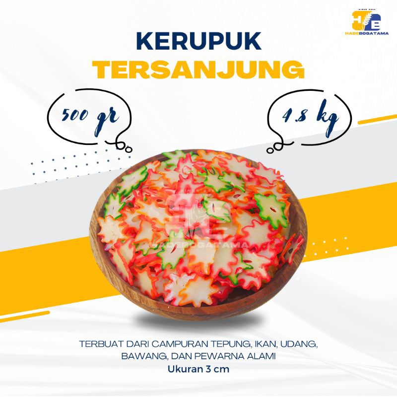 

Kerupuk Tersanjung dan Kerupuk Bintang Hade 500 gr (Bks)