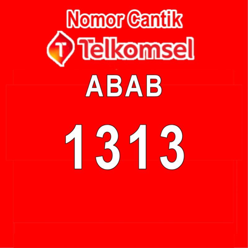 kartu perdana nomor cantik simpati telkomsel abab ekor 1313