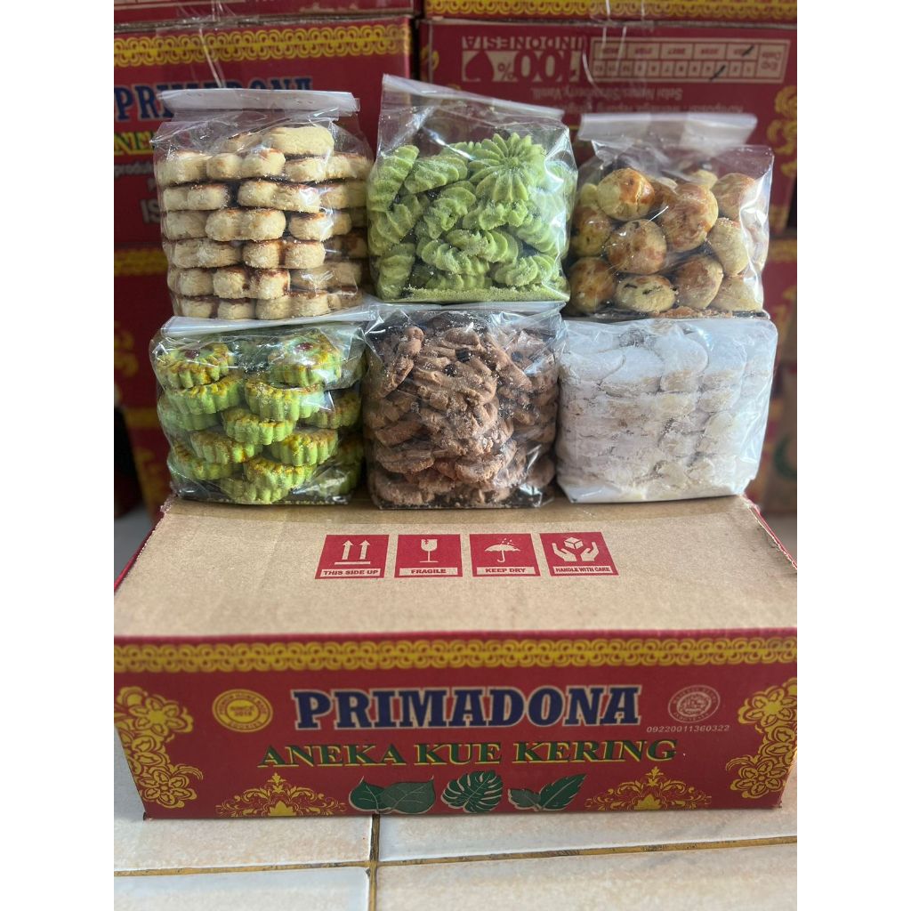 Paket Kue Kering PRIMADONA 1 dus isi 6 Macam Kue Lebaran Hampers Lebaran PRIMADONA Paket Kue Lebaran