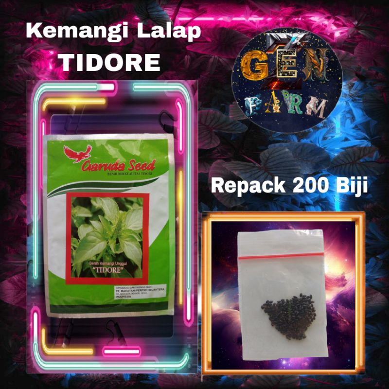 Benih Kemangi Tidore Bibit Kemangi Tidore Garuda Seed Repack 200 Biji Benih Kemangi Lalap Unggul