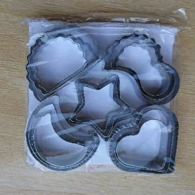 Cetakan kue kacang cookie cutter kastengel kue kering isi 15 mika cantik