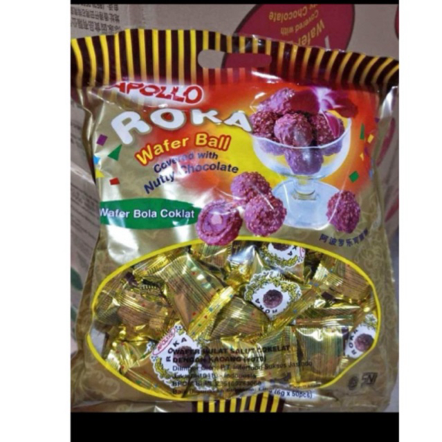 

Apollo roka wafer ball coklat ori exp maret 2025 isi 50