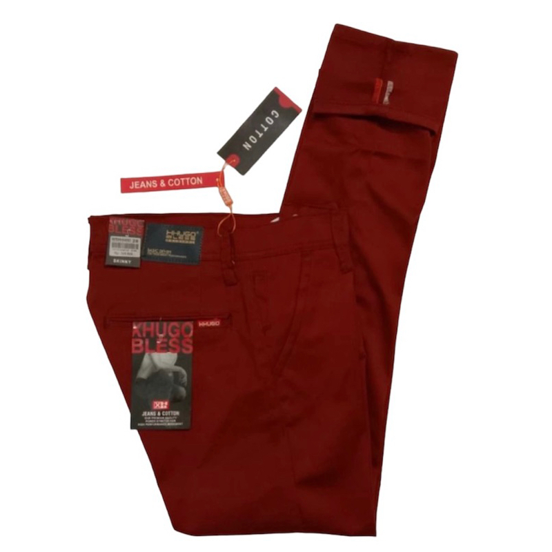 CELANA CHINOS PANJANG PRIA ORIGINAL XHUGO BLESS//CELANA PANJANG KATUN STRETCH CHINOS PRIA ORIGINAL