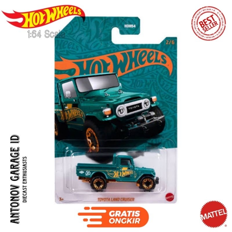 Hot Wheels Toyota Land Cruiser Pickup TLC Pickup 56th Anniversary Pearl and Chrome 2024