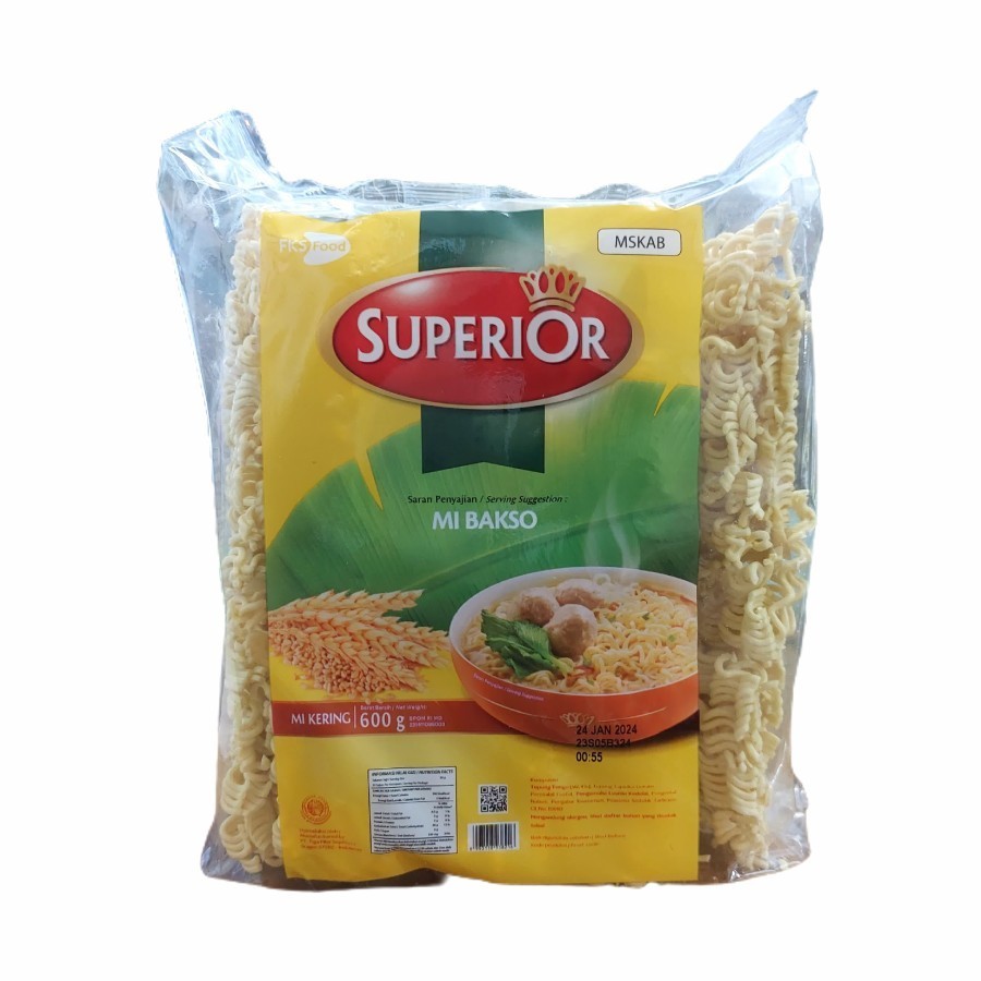 

1 DUS Mie Superior Mie Bakso/ Mie Kering Isi 6 Pcs x 600 Gram