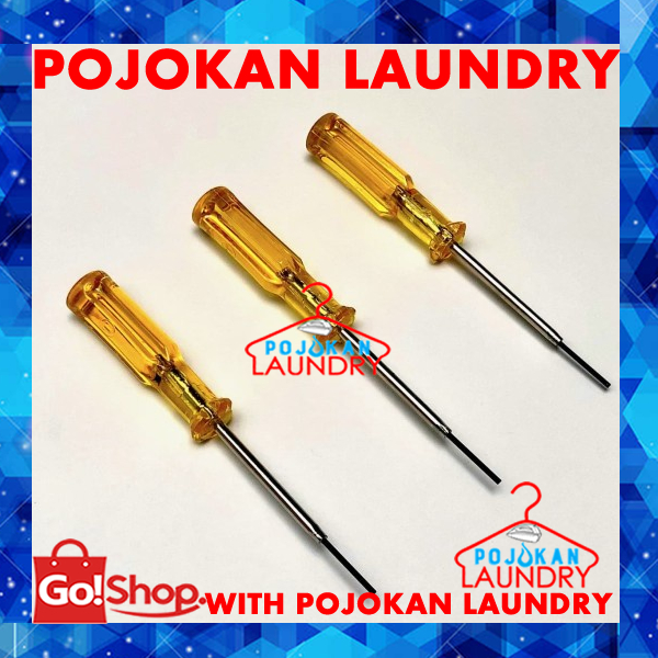 Obeng Datar 1.6 mm/Obeng untuk Jarum Penjepit Sekrup/Obeng Segi 6 ukuran 1,6mm