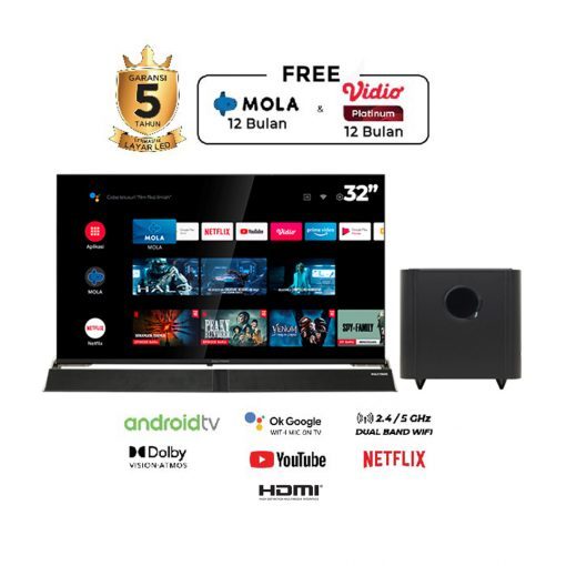 POLYTRON ANDROID TV 32 INCH PLD 32BAG9858 POLYTRON PLD 32BAG9858 ANDROID TV POLYTRON 32INCH POLYTRON