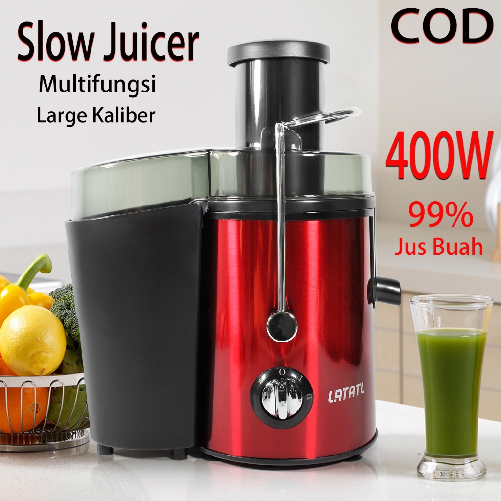 Slow Juicer Multifungsi  Pengekstrak Juice Sari Buah Tanpa Ampas Slow Juicer 99% Fresh Juicer Jus Bu