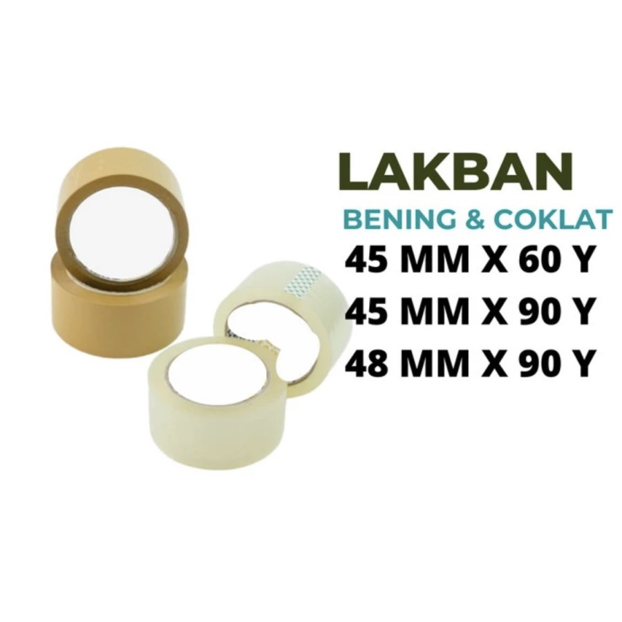 

Lakban Selotip Bening Tebal Kuat Murah - 45mm 48mm 90yard