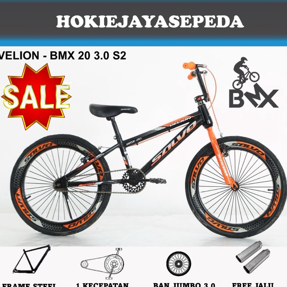 Langsung Kirim Sepeda BMX 2 VELION  SALVO Ban 2 x 3 dan 24 untuk anak 9 tahun sampai remaja BONUS JA