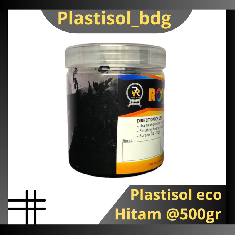 

Tinta Plastisol Hitam Economis @ 500 gram Royalplas