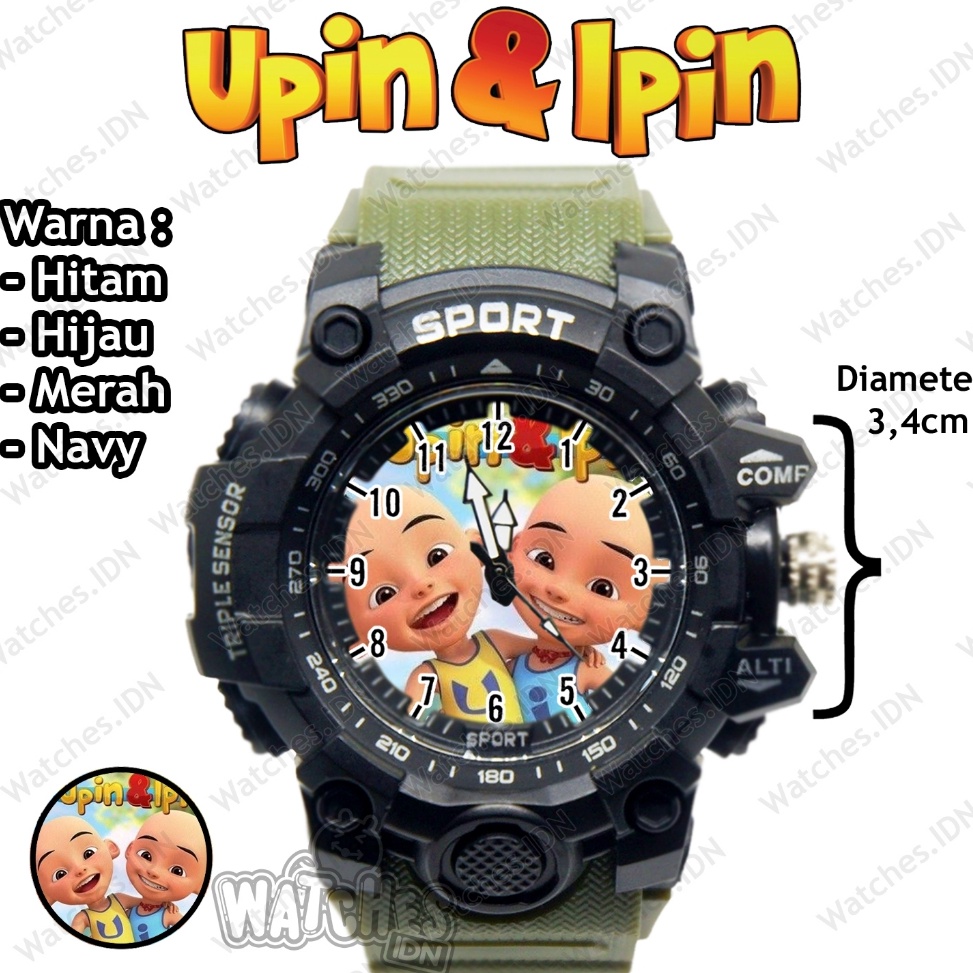 Recomended Jam Tangan Anak Lucu Karakter Upin Ipin Anti Air Terbaru