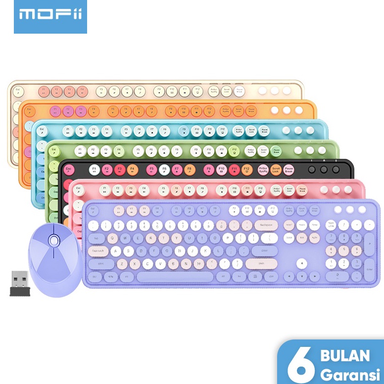 TERPERCAYA MOFii Keyboard Wireless Mouse Wireless Set Sweet Colorful
