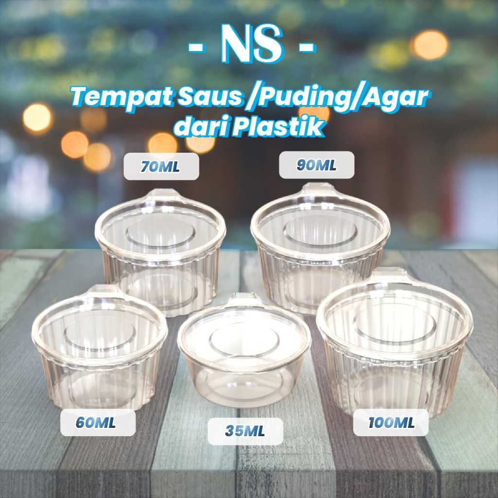 Cup Mika Puding / cup agar / cup sambal saus Merk NS 35ML / Cup Sambal Mika 35ML / Mika Cup Sambal 3