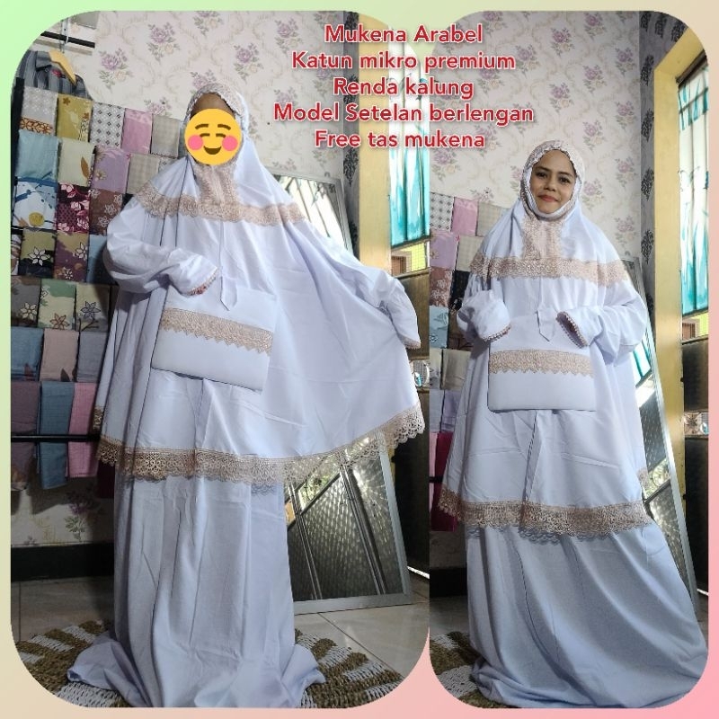 Mukena dewasa setelan berlengan