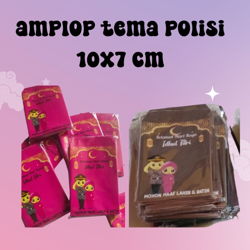 

Amplop Lebaran Kartun Polisi/Amplop polisi/kertas Hvs tebal/isi 10pcs