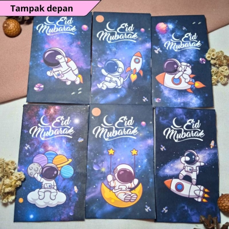 

amplop lebaran lucu tema astronot 20 pcs