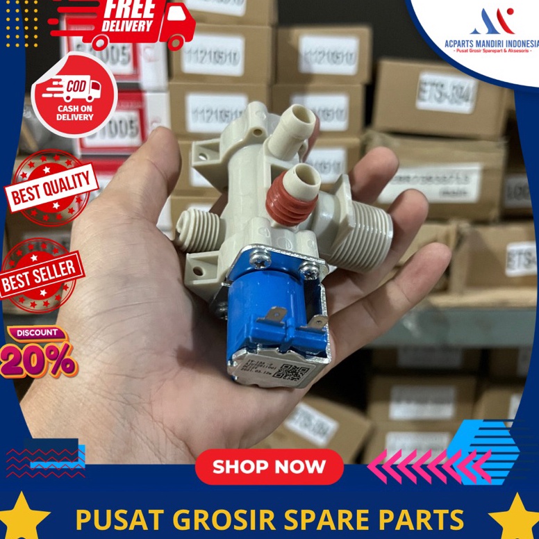 VIRAL selenoid water inlet mesin cuci lg inverter 12VDC AJU7435261