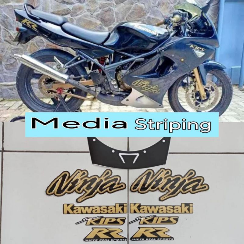 Sticker Striping Ninja RR OLD Tahun 2007 HITAM