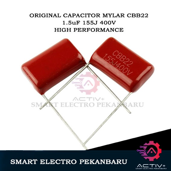 ORIGINAL MYLAR 155J 400V CBB22 CAPACITOR MILAR 1.5UF 1500NF 400 V CAPASITOR 155 J KAPASITOR 1500 nF 