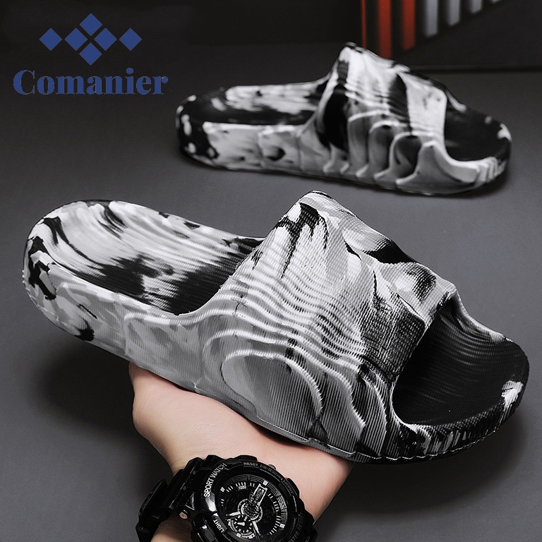 Terbaru Comanier Sandal Slide Pria Kekinian Flat Slope Rumah Slipper Cowok Slope EVA