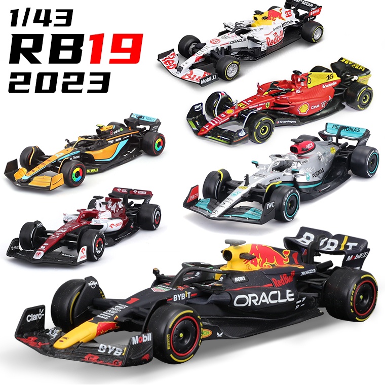 ready Bburago 1 43 F1 Mobil el Mercedes Ferrari Redbull Racing RB19 RB18 W13 SF23 F175 Mcl36 C42 Met