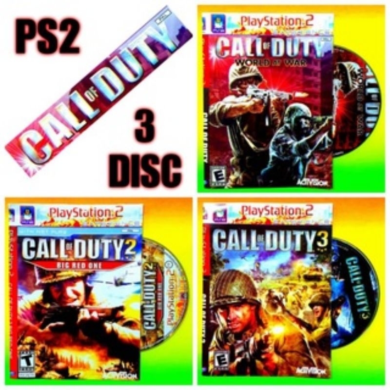 PS2 KASET PS 2 GAME CALL OF DUTY LENGKAP 3 KASET-KASET VIDEO GAME PLAYSTATION PS2 GAME PERANG TEMBAK