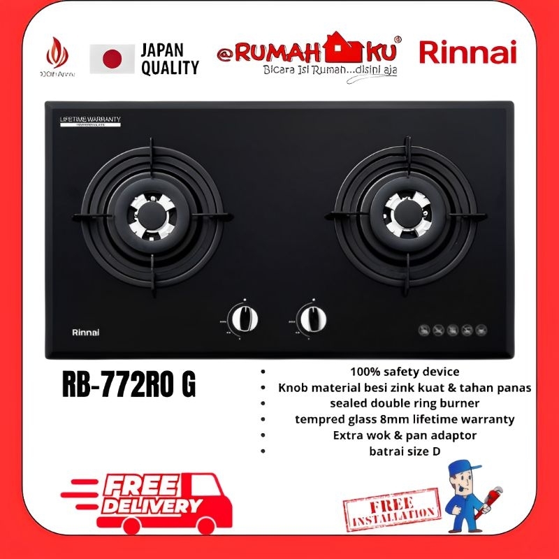 KOMPOR TANAM RINNAI RB 772 RO G // RB-772RO(G) // RB772ROG