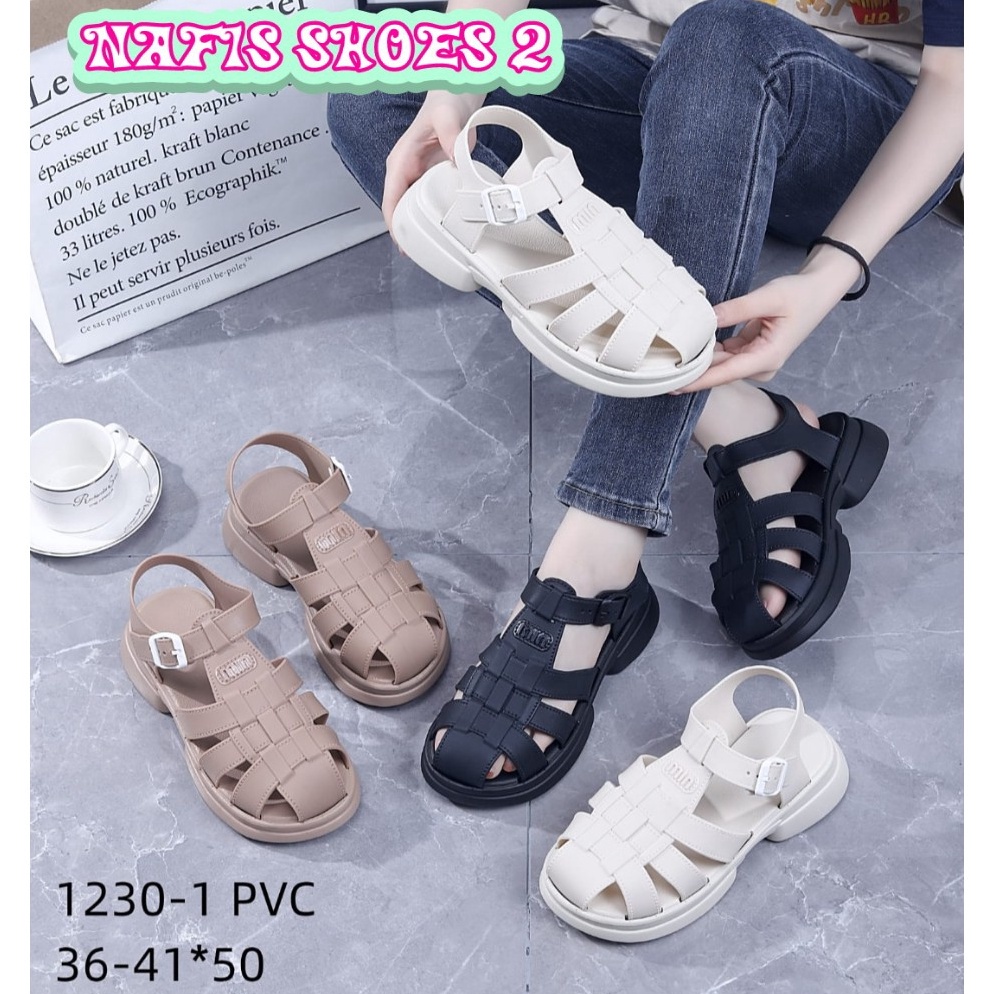 TREN TERBARU Sandal Wanita TerbaruSepatu Sandal Jelly Alina 1231Slip on Karet Kekinian