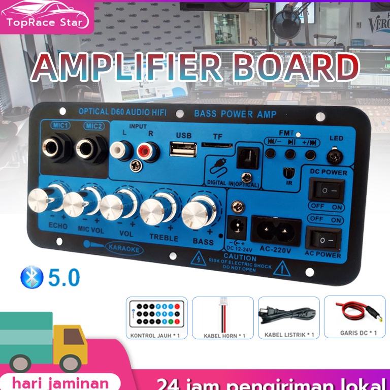 PALING DICARI diskon besar Amplifier Board Audio Bluetooth USB Radio TF DIY Subwoofer D1 D6 D2 D1 Am