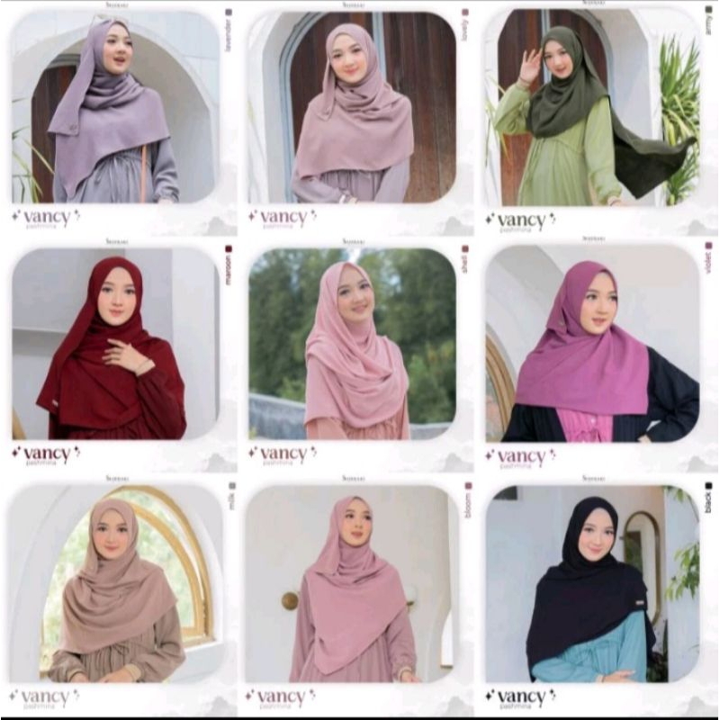 New Pashmina Shieraki Warna Hitam