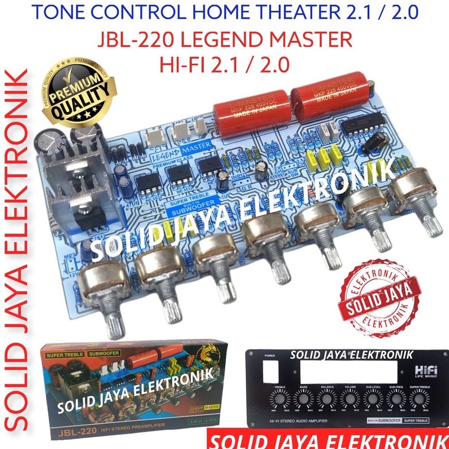 HARGA TERMURAAH KIT TONE CONTROL STEREO 21 2 JBL22 HOME THEATER HI FI STEREO PREAMP PRE AMP CONTROL 