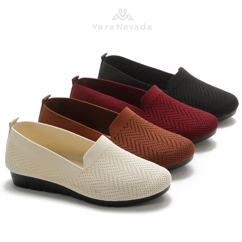 HARGA BERSAHABAT Vera Nevada Sepatu Flat Slip On Wanita Shoes A1