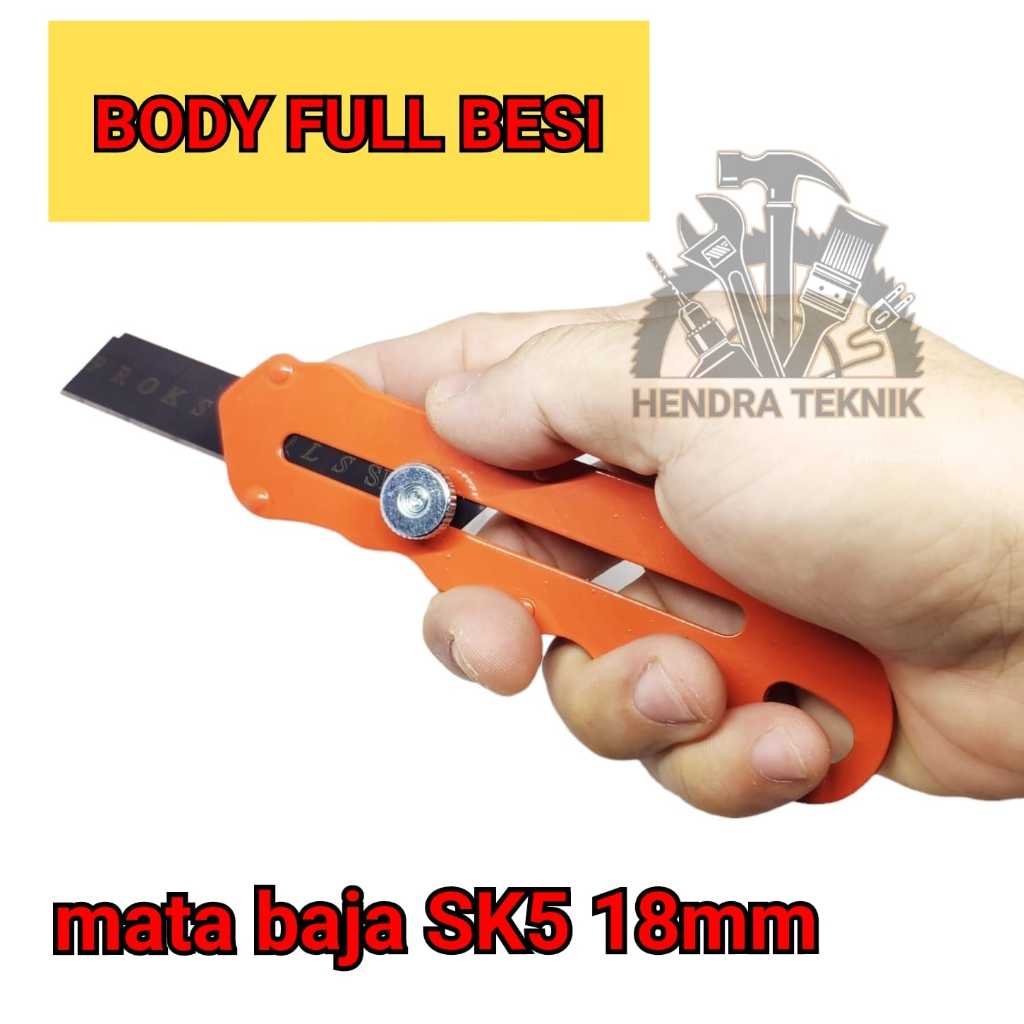 

KATER 18mm BODY BESI PISAU SILET CUTTER MURAH SILET CUTTER BESAR ALAT POTONG DUS