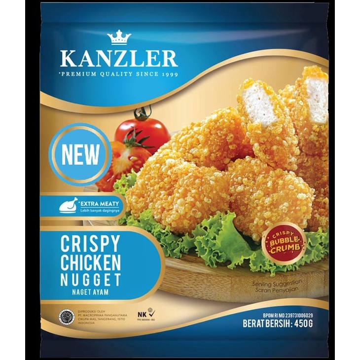 

OMI833 V44859 CRISPY CHICKEN NUGGET KANZLER 45GR NAGET AYAM KRISPI HALAL